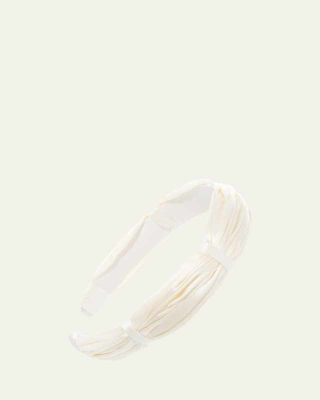 Pleated Bouffant Silk Headband